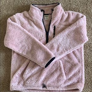 pink quarter sherpa